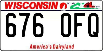 WI license plate 676OFQ