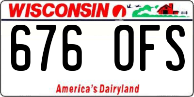 WI license plate 676OFS