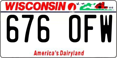 WI license plate 676OFW