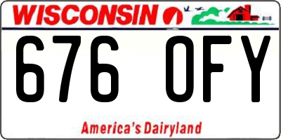 WI license plate 676OFY