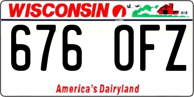 WI license plate 676OFZ