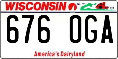 WI license plate 676OGA