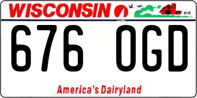 WI license plate 676OGD