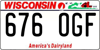 WI license plate 676OGF
