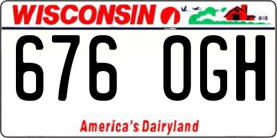 WI license plate 676OGH