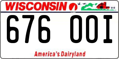 WI license plate 676OOI