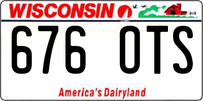 WI license plate 676OTS