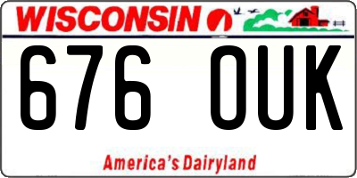 WI license plate 676OUK