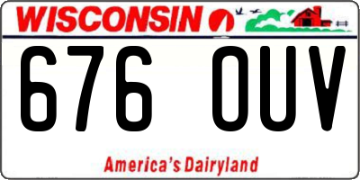 WI license plate 676OUV