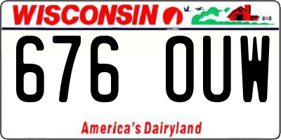 WI license plate 676OUW