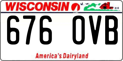 WI license plate 676OVB