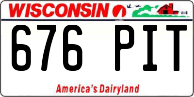 WI license plate 676PIT