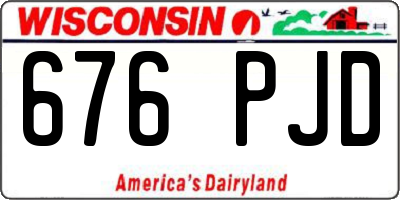 WI license plate 676PJD