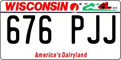 WI license plate 676PJJ