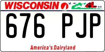 WI license plate 676PJP