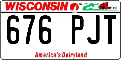 WI license plate 676PJT