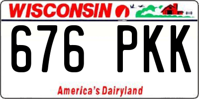 WI license plate 676PKK