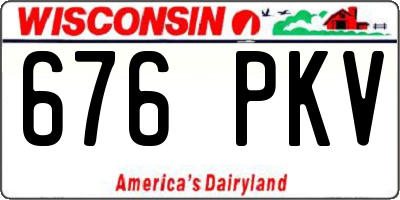 WI license plate 676PKV