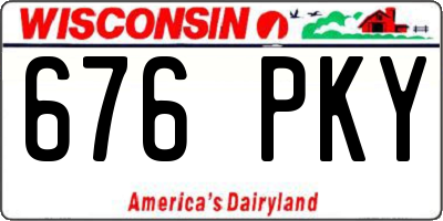 WI license plate 676PKY