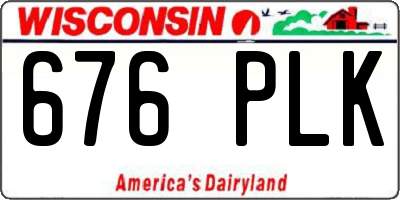 WI license plate 676PLK