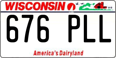 WI license plate 676PLL