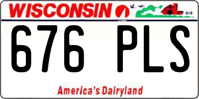 WI license plate 676PLS
