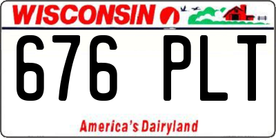 WI license plate 676PLT