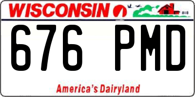 WI license plate 676PMD