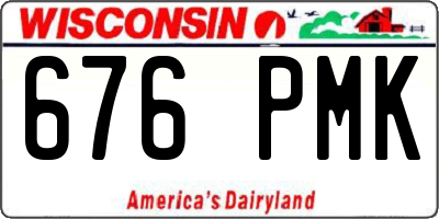 WI license plate 676PMK