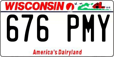 WI license plate 676PMY
