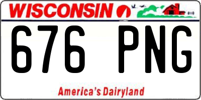 WI license plate 676PNG