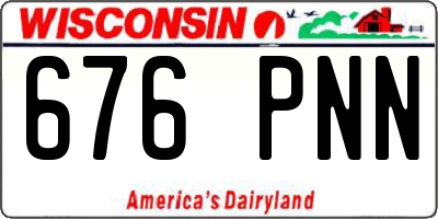 WI license plate 676PNN