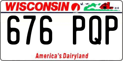 WI license plate 676PQP
