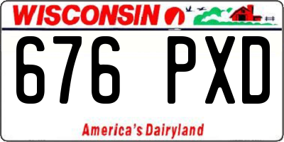 WI license plate 676PXD