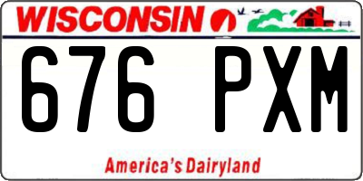 WI license plate 676PXM