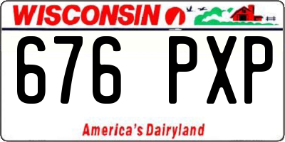 WI license plate 676PXP