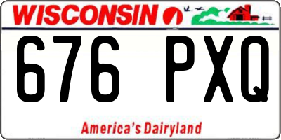 WI license plate 676PXQ