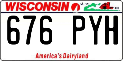 WI license plate 676PYH