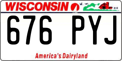 WI license plate 676PYJ