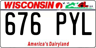 WI license plate 676PYL