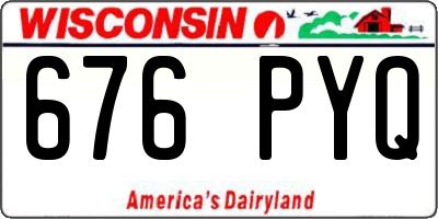 WI license plate 676PYQ