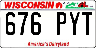 WI license plate 676PYT