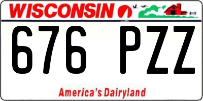 WI license plate 676PZZ