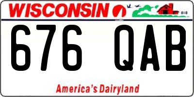 WI license plate 676QAB