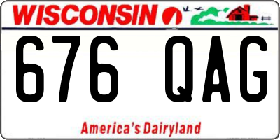WI license plate 676QAG
