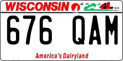 WI license plate 676QAM