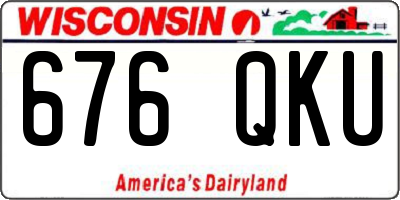 WI license plate 676QKU