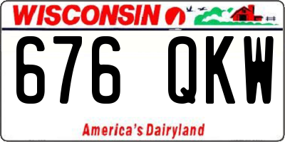 WI license plate 676QKW