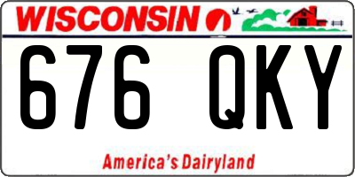 WI license plate 676QKY