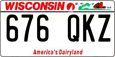 WI license plate 676QKZ